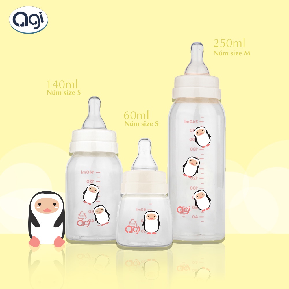 Bình sữa Agi Premium 60ml / 140ml / 250ml  [Sỉ_lẻ]