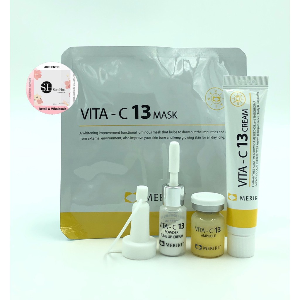 (1hộp)Vita-C13 Special Formula Whitening Kit - Bộ Dưỡng Trắng Da Hàn Quốc 18món