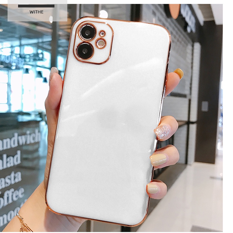 Ốp Điện Thoại Mạ Vàng Sang Trọng Cho iPhone 6 6S 6 Plus 6S Plus 7 Plus 8 Plus X XS Max 11 12 13 14 Pro Max 12 Pro Max SE 2020