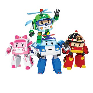 (Rẻ vô địch ) Đồ chơi biến hình biệt đội xe robocar Poli 2 trong 1