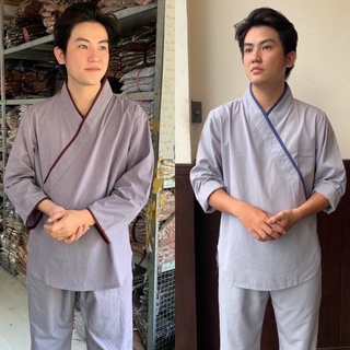 ĐỒ LAM ĐI CHÙA Mẫu Chéo Nhật Nam Vải Kate