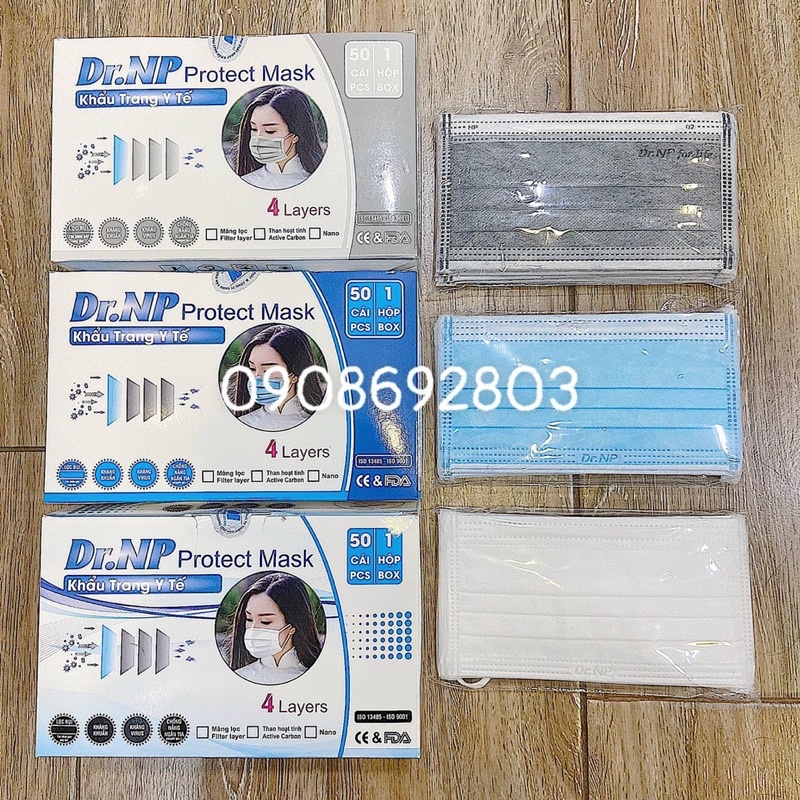 khẩu trang y tế Dr.NP giấy kháng khuẩn / 4 lớp