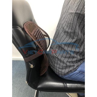 Tựa Lưng Hạt Gỗ Chính Hãng Cho Ghê Ô tô Và Ghế Văn Phòng - Nâng Đỡ Tránh Vẹo Cột Sống