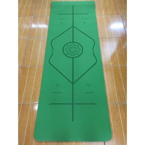 Thảm yoga định tuyến 6mm, thảm tập yoga định tuyến cao su, thảm yoga định tuyến 2 lớp TPE 6mm cao cấp