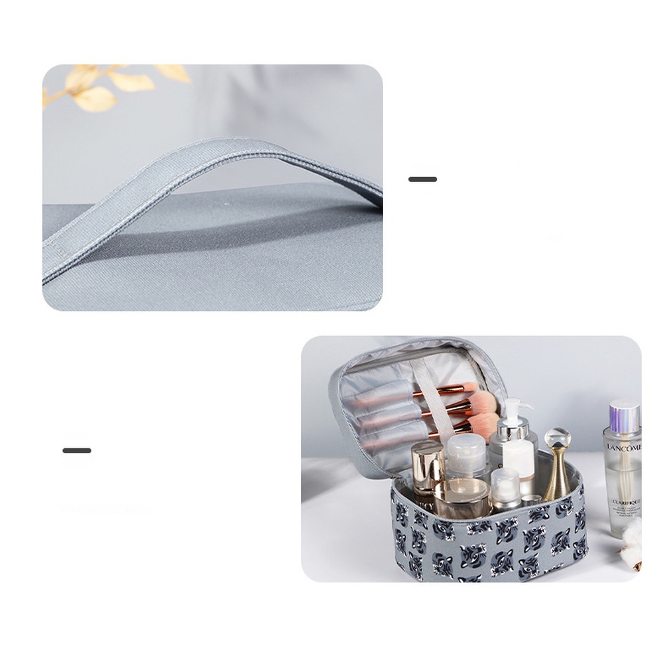 Túi Đựng Mỹ Phẩm Du Lịch Họa Tiết Đầu Hổ Thời Trang