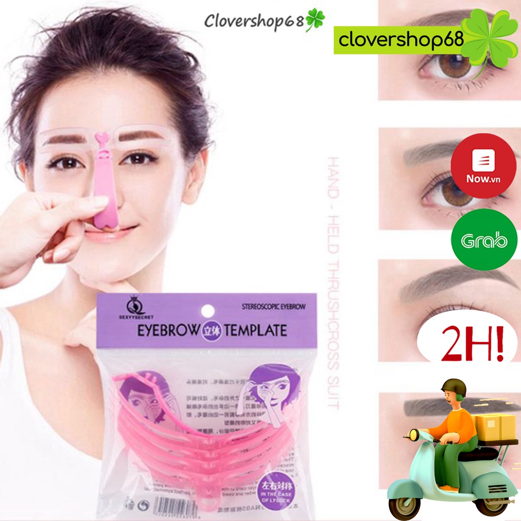 Bộ 4 Khuôn Kẻ Mày Đôi Trang Điểm- Khuôn kẻ chân mày  🍀 Clovershop68 🍀