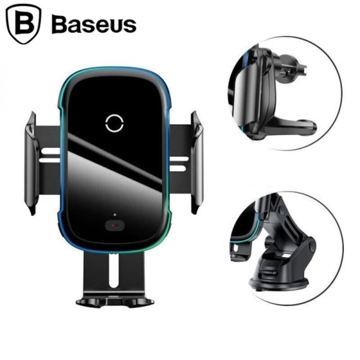 Giá đỡ điện thoại Baseus WXHW03 kiêm sạc không dây đặt taplo, cửa gió điều hòa ô tô, xe hơi
