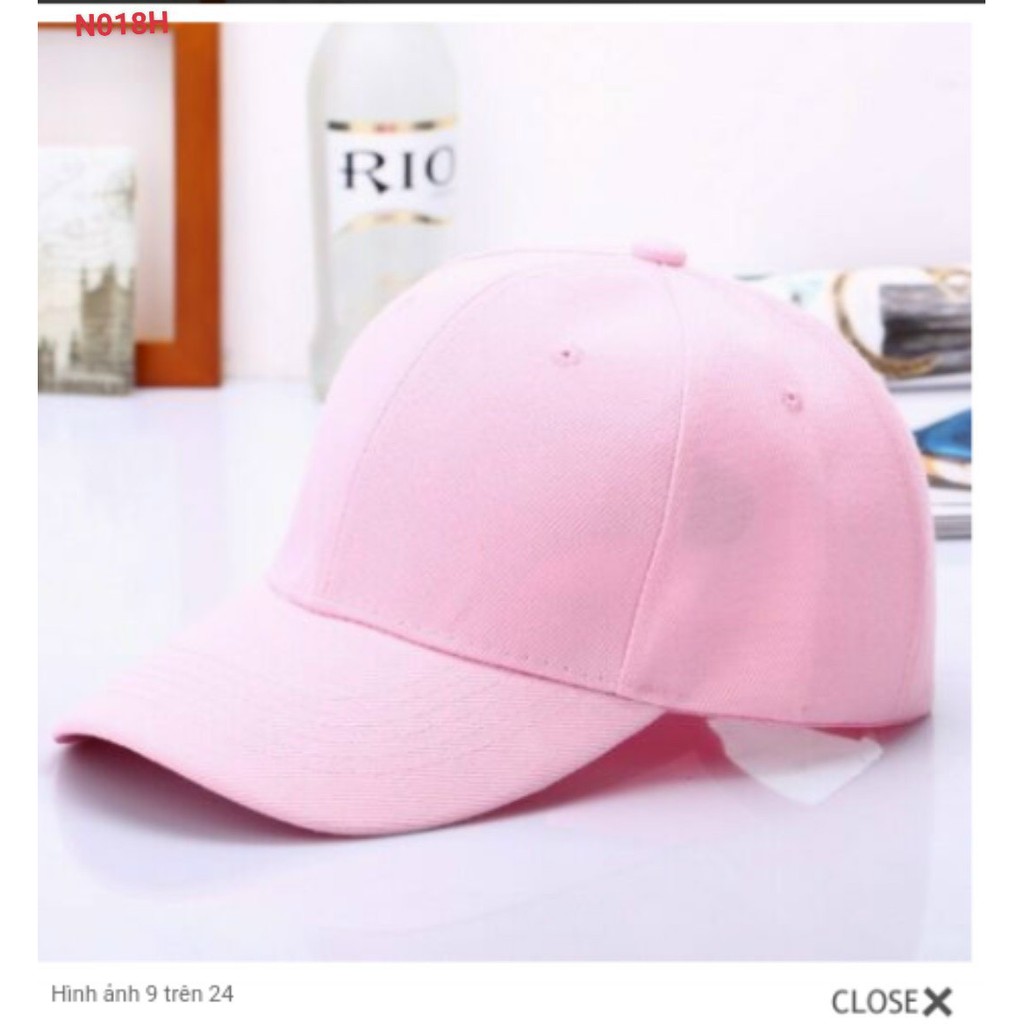 &lt;Hot&gt; Nón lưỡi trai unisex nam nữ chất trơn nhiều màu, form chuẩn, hàng đẹp