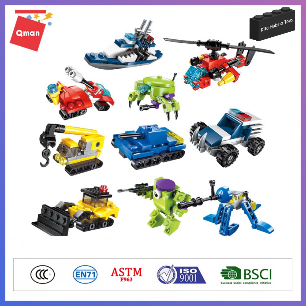 Bộ Lắp Ghép Đồ Chơi Lego Cho Trẻ Qman 2101 Bán Hộp Lẻ Xe Giao Thông Mẫu Nhỏ