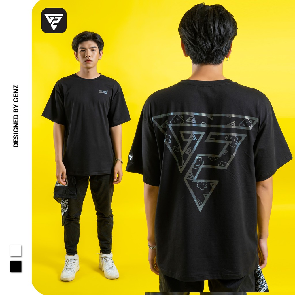 Áo thun phản quang GENZ phông Unisex nam nữ Cotton oversize form rộng | BigBuy360 - bigbuy360.vn