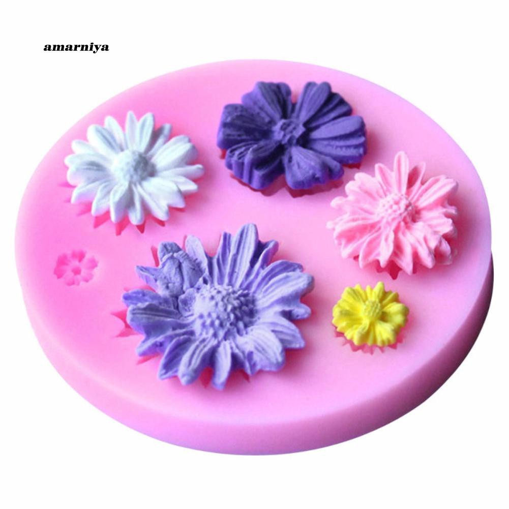 Khuôn silicon làm bánh đa năng tiện dụng hình bông hoa xinh xắn