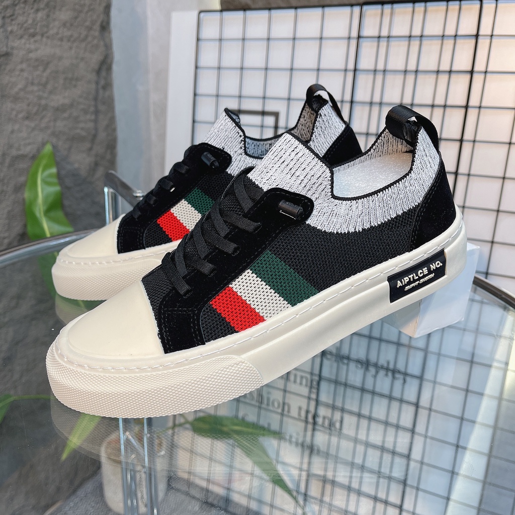 Giày nam, giày thể thao nam vải sợi thể thao thoáng khí hai màu C80