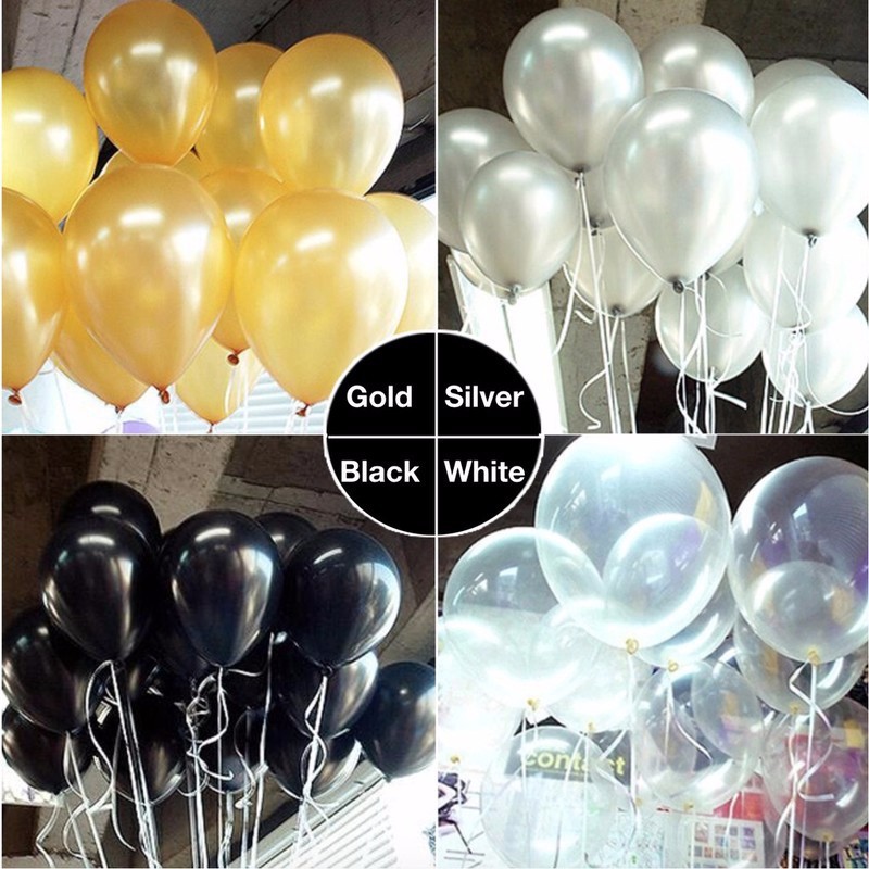 Set 100 Bong Bóng Dày 12 Inch Màu Hồng Dùng Để Trang Trí Tiệc Sinh Nhật / Đám Cưới