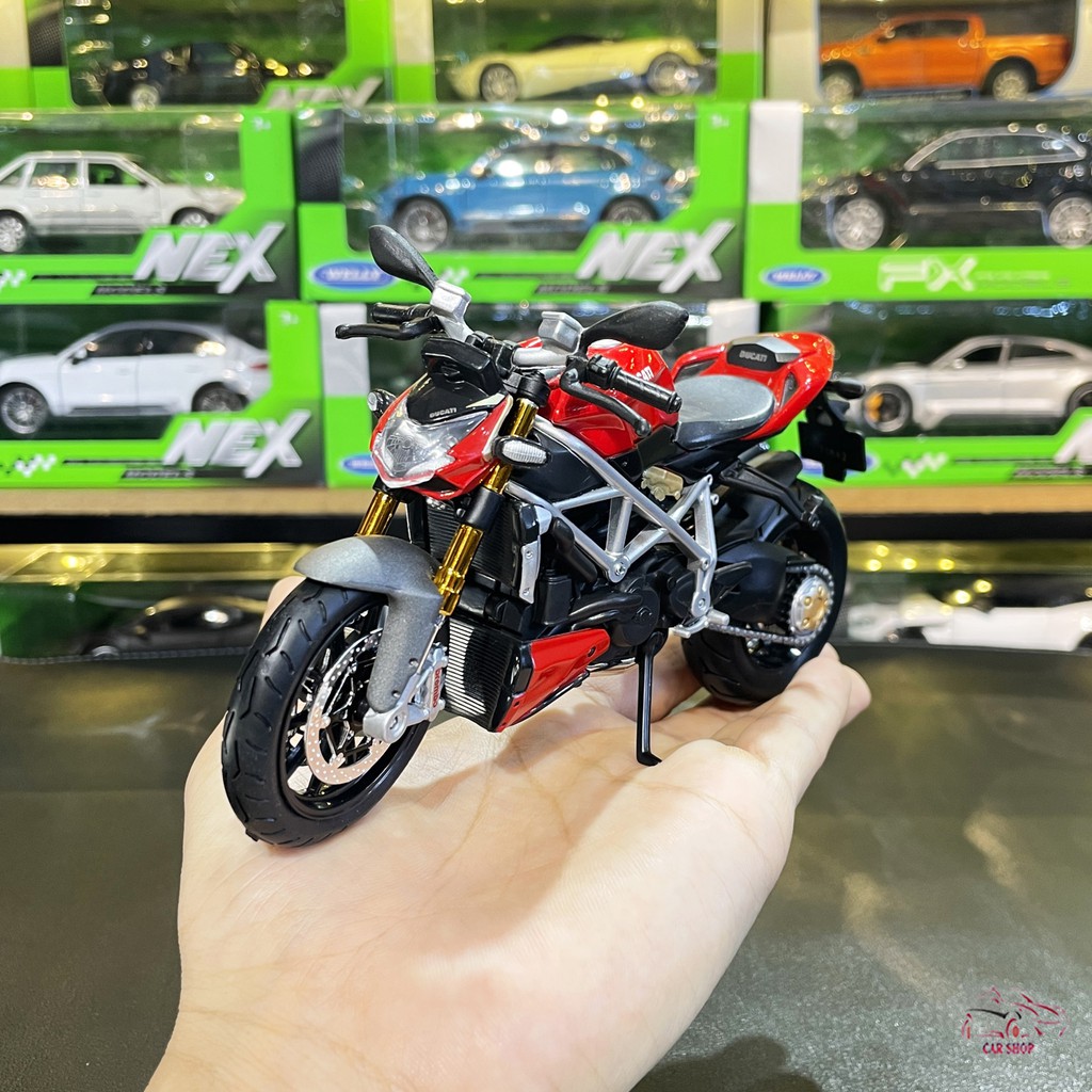 Mô hình xe mô tô Ducati Street Fighter Tỉ Lệ 1:12 hãng Maisto