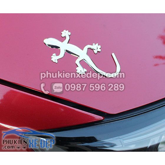 Decal dán xe ô tô MỚI NHẤT Thạch sùng Kim Loại - dán decal xe hơi