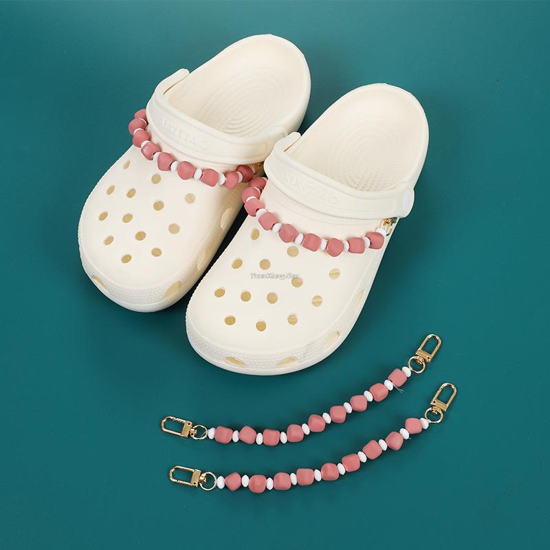 Phụ Kiện Dây Xích Kim Loại Đính Đá Hình Cá Sấu Trang Trí Giày Thể Thao Thiết Kế Mới DIY 1 pcs