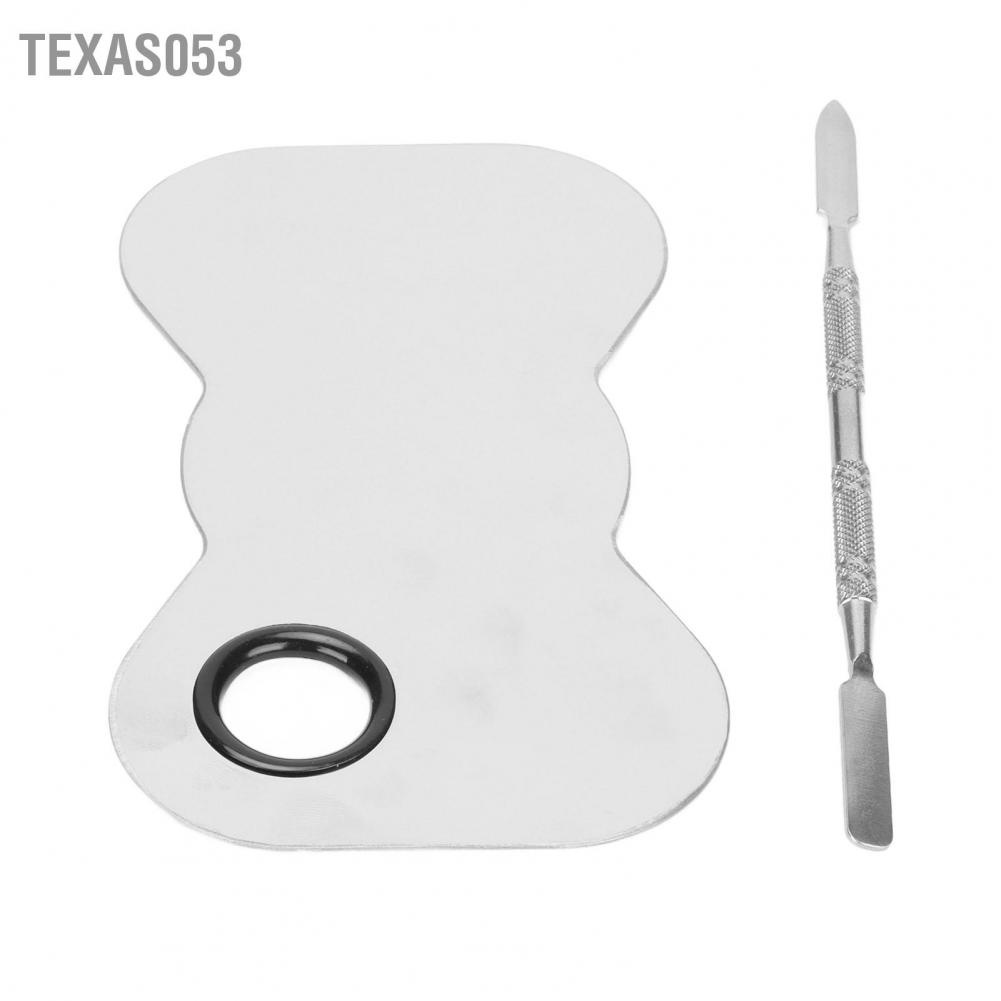 Texas053 Bộ bảng trang điểm mỹ phẩm bằng thép không gỉ Bảng Spatula Makeup Artist Tool
