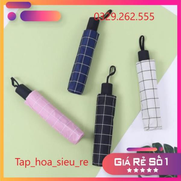 Ô kẻ ô gấp gọn cực bền tiện lợi có lớp bạc chống tia UV