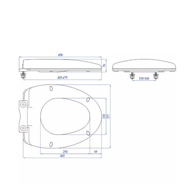 Nắp bồn cầu nhựa trắng rơi êm dùng thay thế các loại nắp bồn cầu liền khối -new07