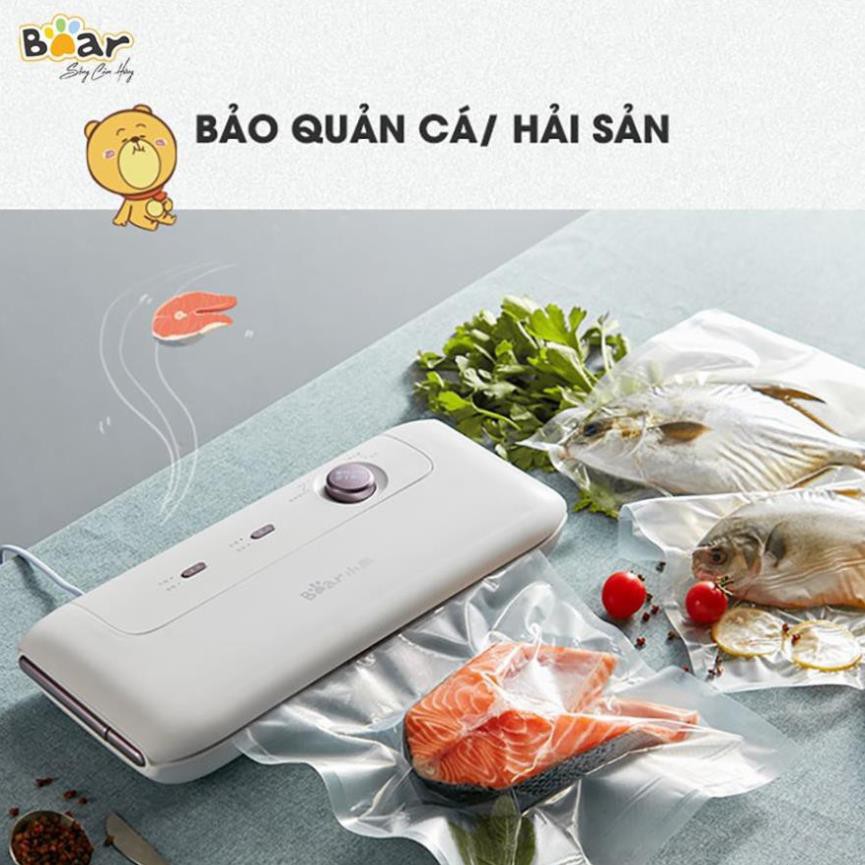 Máy Hút Chân Không Mini Cầm Tay Bear, Máy Hút Chân Không Cao Cấp Gia Đình Bear Model : FKJ-A01F1, Hàn Miệng Túi_BH 1 Năm