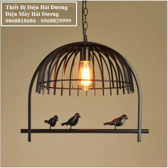 Đèn thả trần lồng chim đen TN215