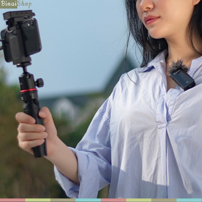 Boya  BY-XM6-S2 - Micro Cài Áo Không Dây 2.4GHz, Phạm Vi 100m, Màn Hình OLED Dành Cho Smartphone, Laptop, Máy