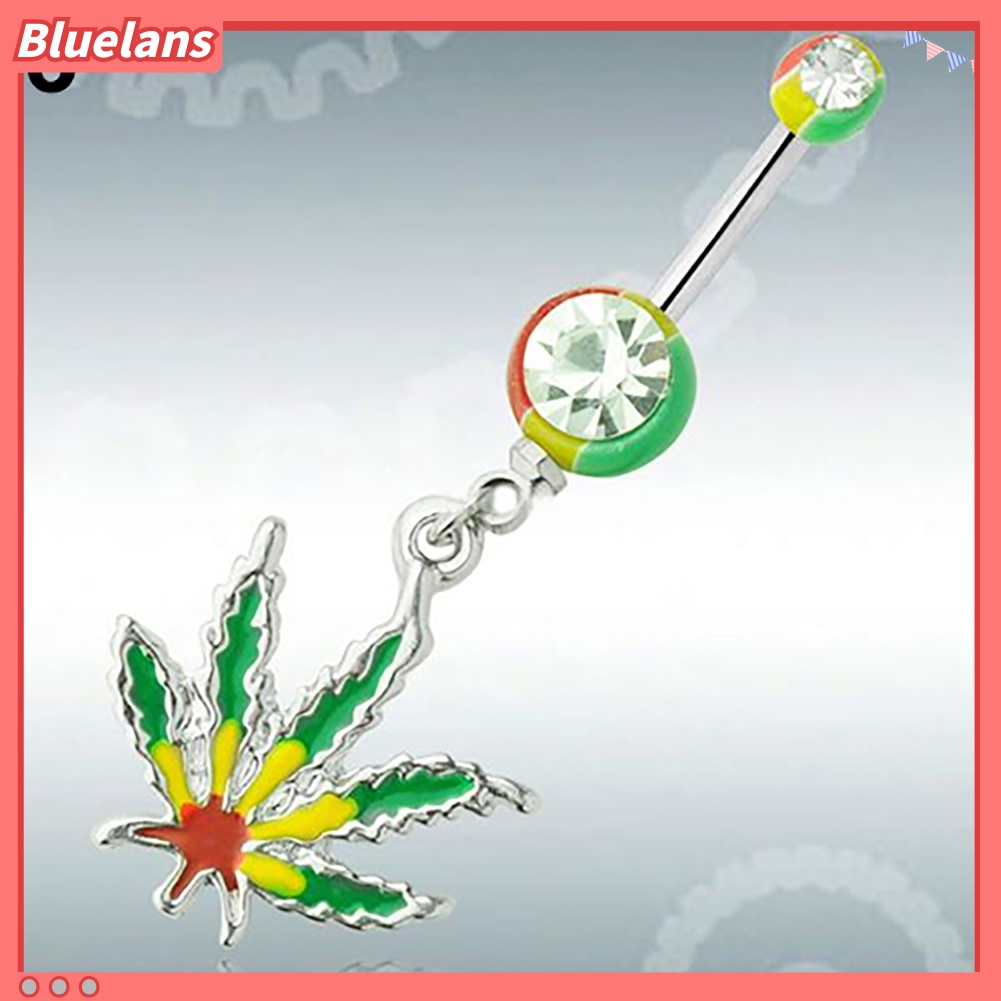 Khuyên RốN HìNh ChiếC Lá BằNg ThéP Y Tế 48h