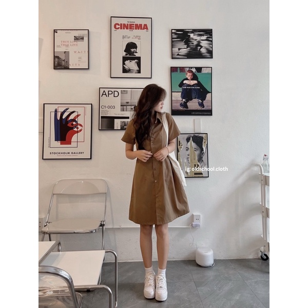 [Video] Đầm kaki pha da tay suông Ulzzang