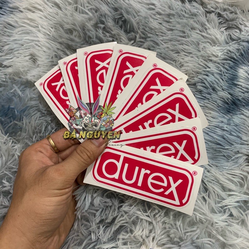 Tem Decal Trang Trí Xe Chữ DUREX