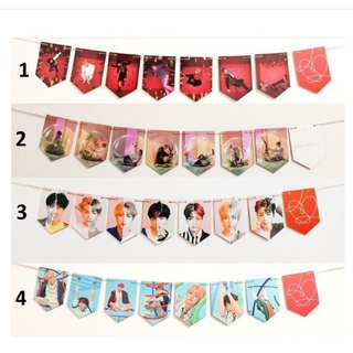 (nhiều mẫu) Cờ treo BTS và thành viên V Jungkook Jimin Jhope Suga Jin Rapmon - có in theo yêu cầu