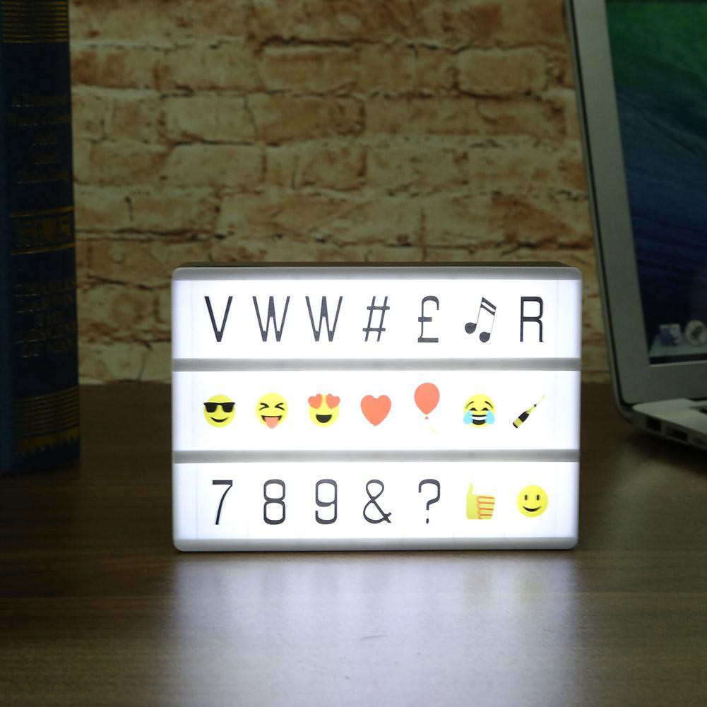 Đèn bàn LED nam châm DIY họa tiết chữ cái và con số