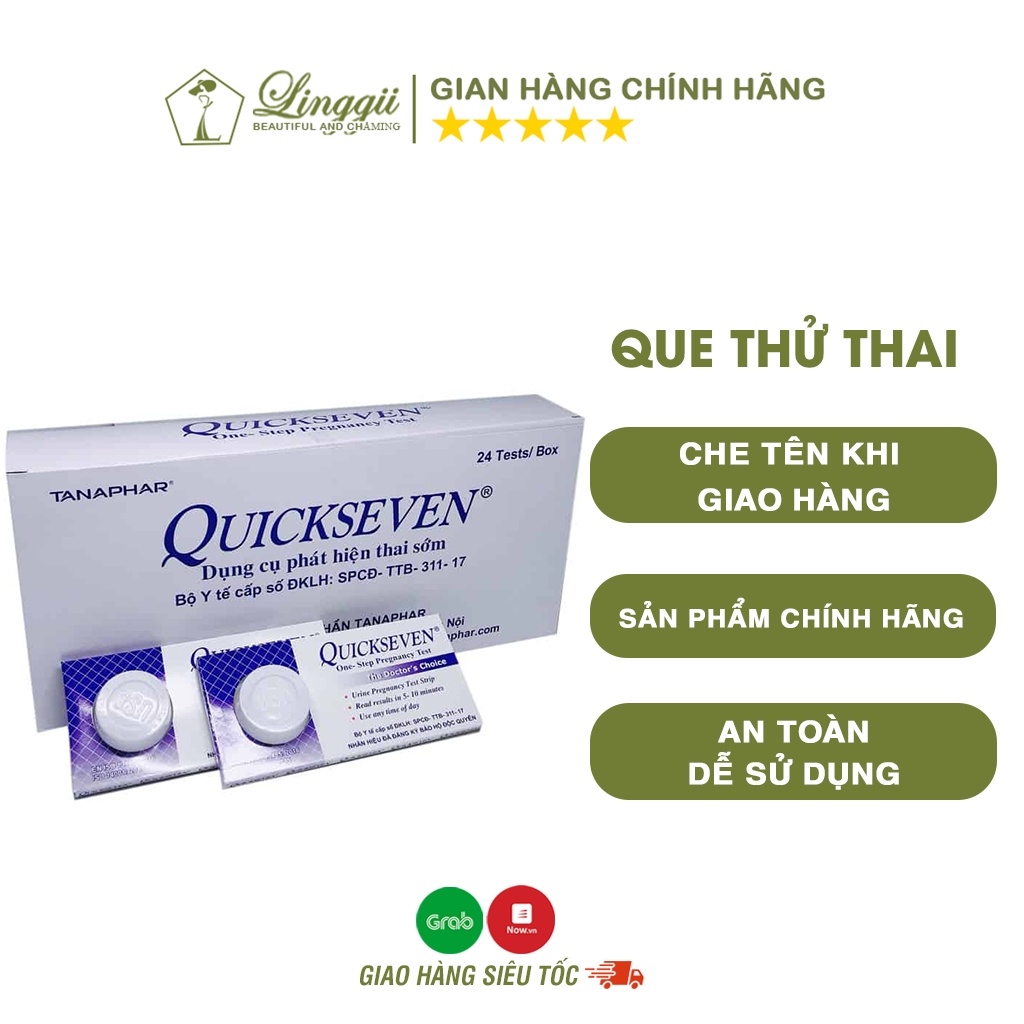 Que thử thai nhanh Quickseven Que thử thai 2 Vạch Chính Xác Phát Hiện Thai nhanh nhất tại nhà