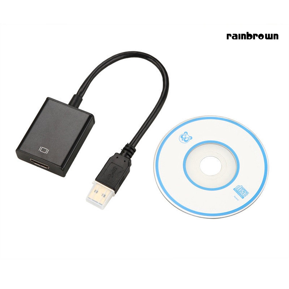 Cáp Chuyển Đổi Âm Thanh / Video Usb 3.0 Sang Hdmi Cho Windows 7 / 8 / 10 Pc 1080p