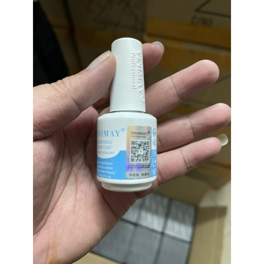 [ Hà Nội ] Sơn Gel Vinimay Base Top Bóng Cứng Móng Top Lỳ Cường Lực Hàng Chính Hãng 15ml