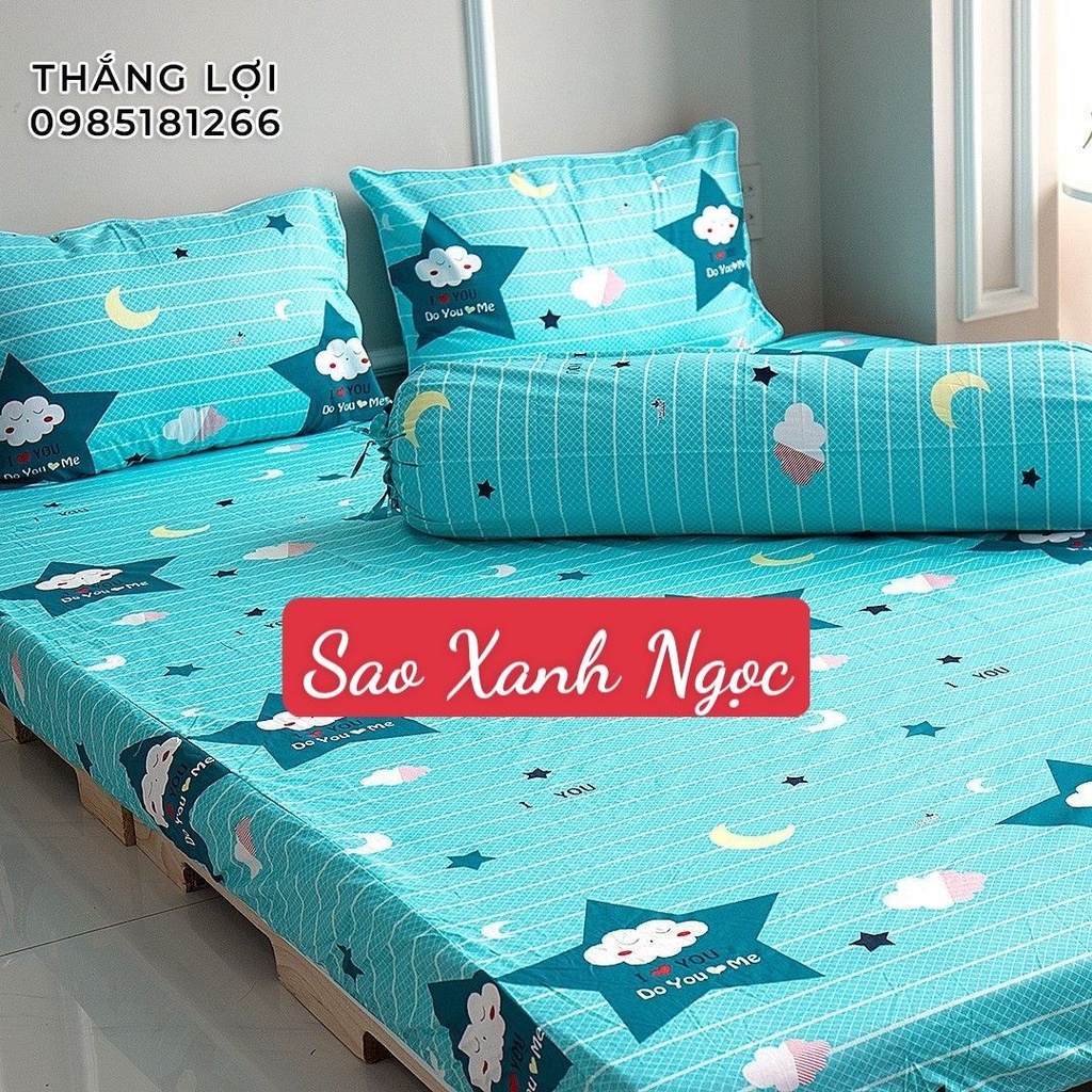 Ga giường Cotton 100% drap giường chính hãng IN LOGO, không xù lông, không phai màu, nệm