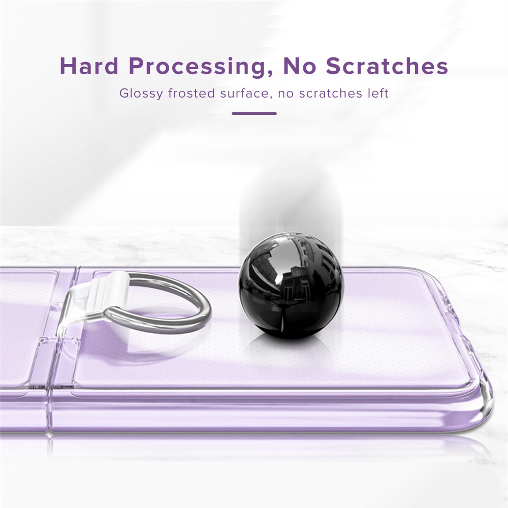 Ring Buckle Transparent Case For Samsung Galaxy Z Flip 4 5G Sumsung Samung ZFlip 4 ZFlip4 Z Flip4 4Flip Shockproof Cover Fundas