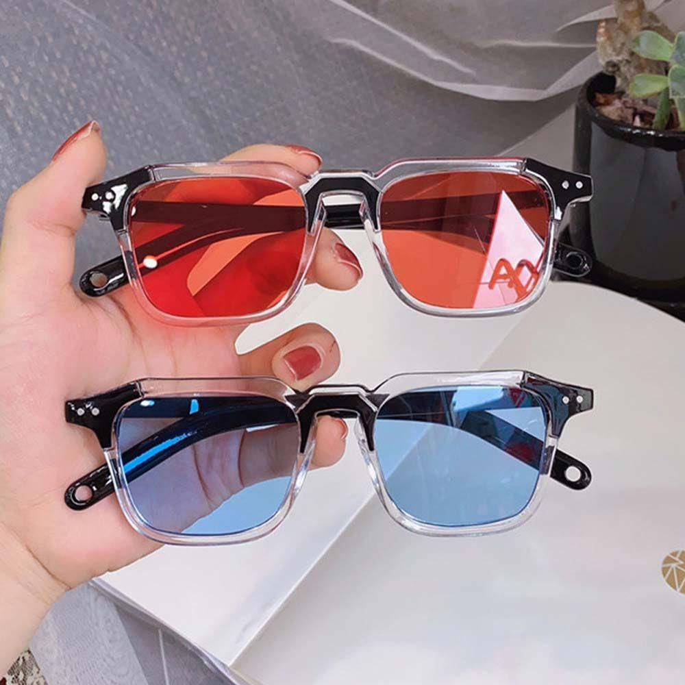 Kính Mát Chống Tia UV400 Tròng Trong Suốt Chống Phản Quang Phong Cách Vintage Dành Cho Nữ