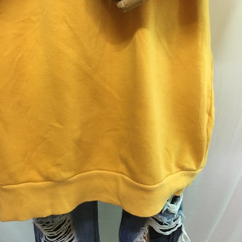 Áo hoodie nữ T-no1 màu vàng freesize dáng dài si tuyển NC