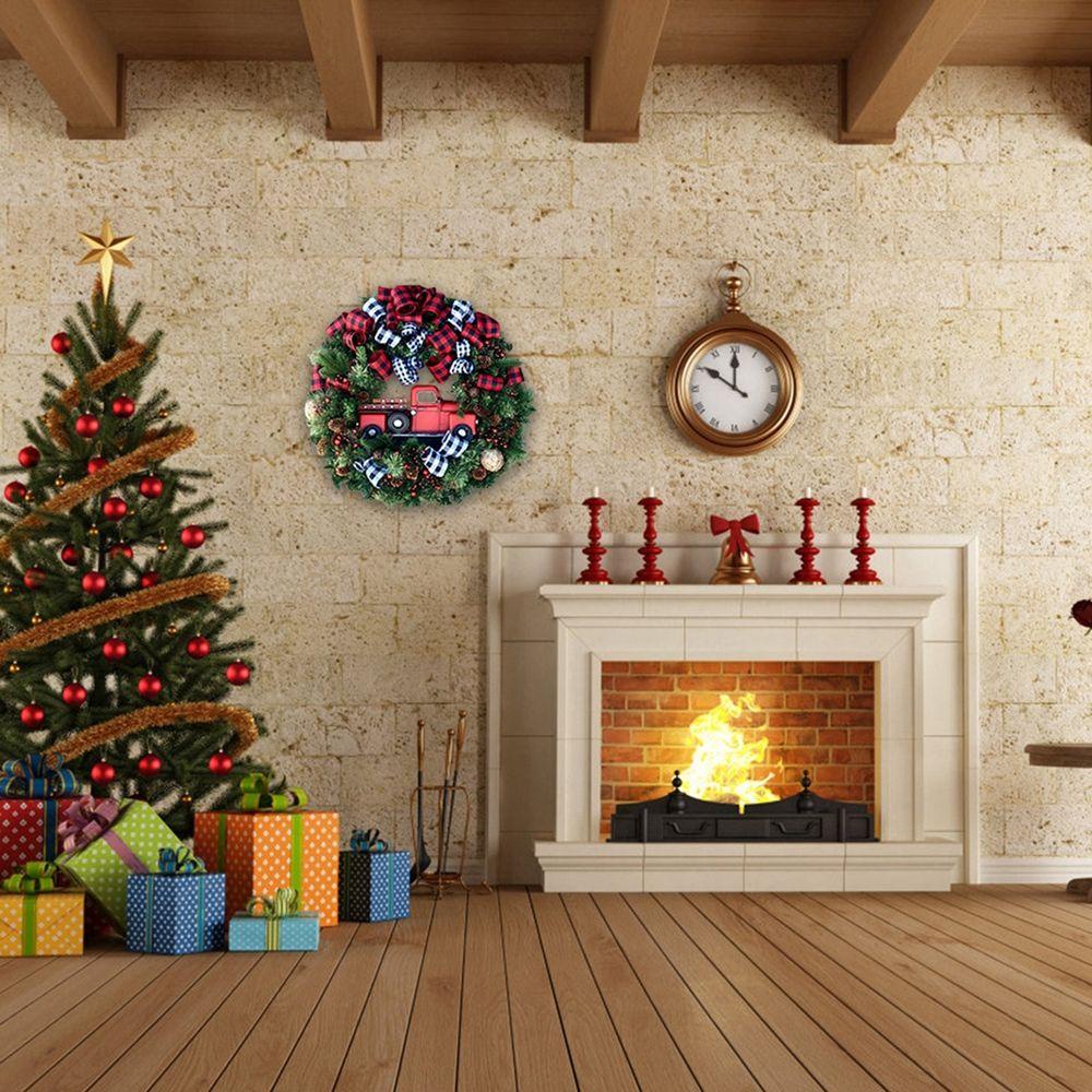 Vòng Hoa Treo Cửa Sổ Trang Trí Giáng Sinh DIY
