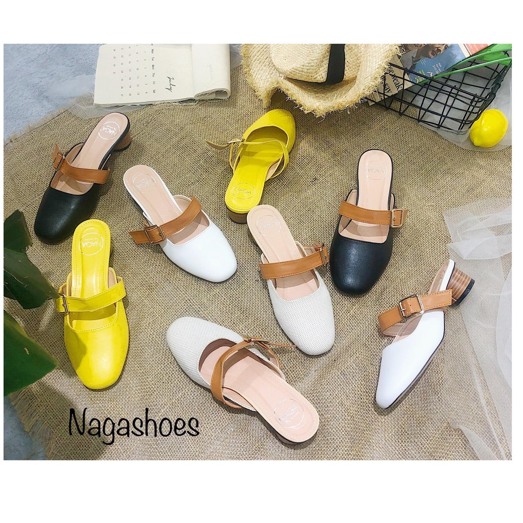 SALE 12-12 <3 DÉP NAGASHOES MŨI VUÔNG KHÓA NHỎ GÓT GỔ 3P NAD80 > . new ‼️ . new ! <3 🇻🇳 2020 : ": :