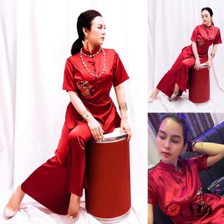 Đồ Lam Đi Chùa # Sẫm Vải Lụa Cao Cấp # Đồ Bộ # Quần Áo