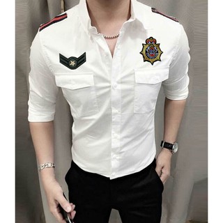 [Hình Thật] Áo Sơ Mi Nam Kaki Cầu Vai Guci Thêu Logo US ARMY Cao Cấp Giá Rẻ (Ảnh thật)