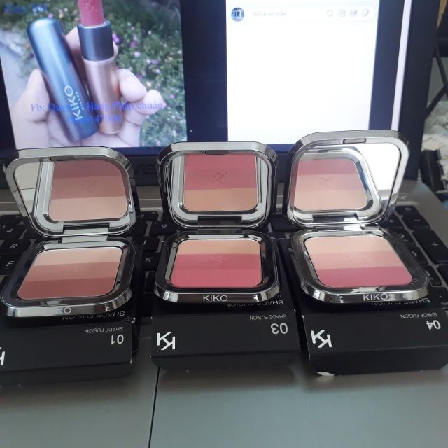 Phấn má hồng KIKO Shade Fusion mix 3 màu siêu iu, siêu xinh | BigBuy360 - bigbuy360.vn