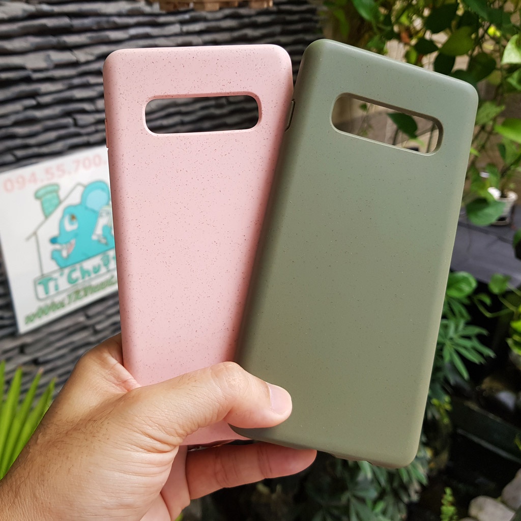 Ốp Lưng Samsung S10/ S10 Plus Sợi Lúa Mạch Dẻo TPU