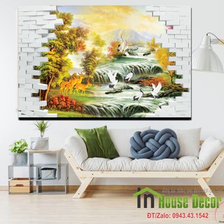 Tranh Treo Tường 3D - Chất Liệu Decal Bóc Dán Không Thấm Nước - Phù Hợp Với Mọi Không Gian -  MS 27