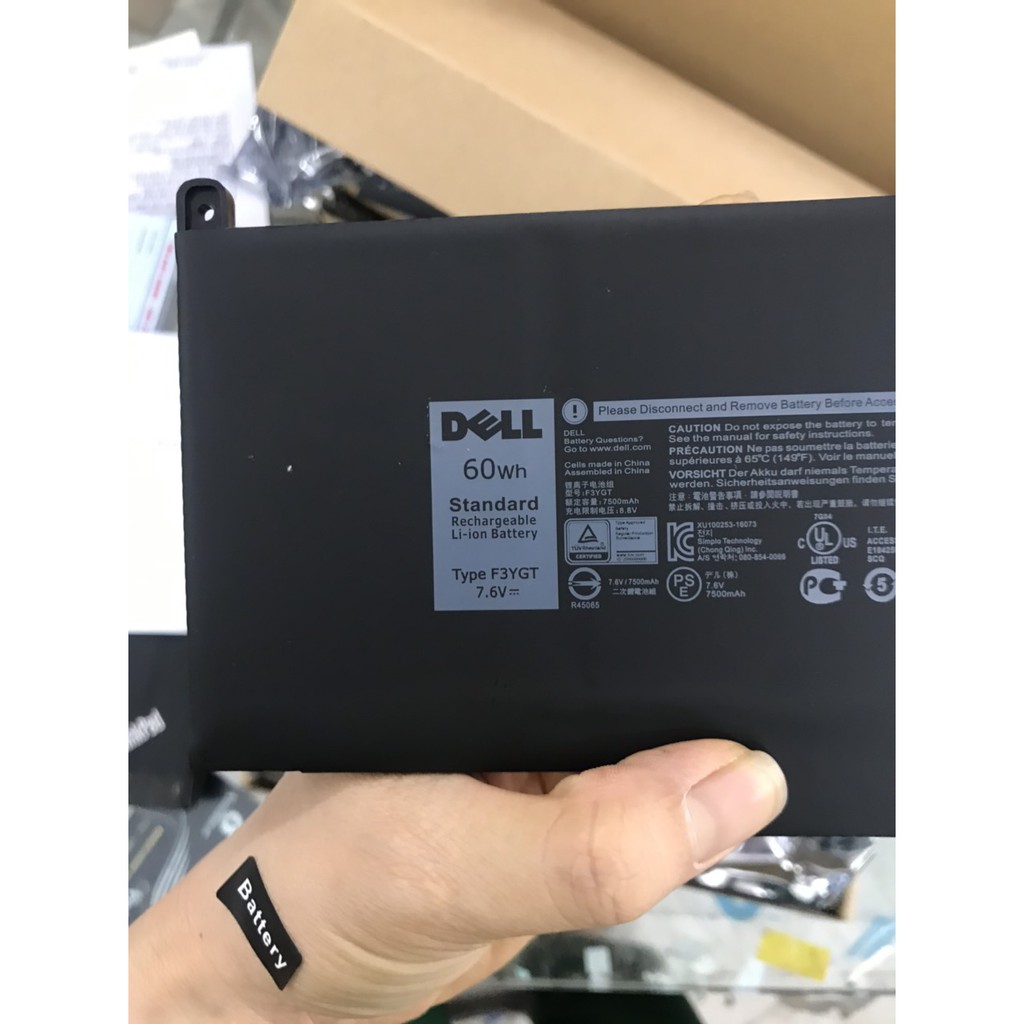 Pin Dell (Original) 60wh Latitude 12 7280 7480 F3YGT Battery