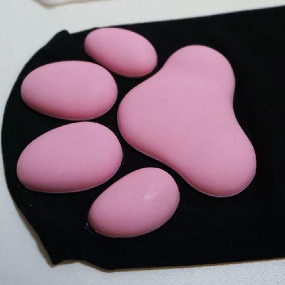 MOCHO Tất Chân Lolita Siêu Mỏng Màu Trơn Hình Chân Mèo 3D Dễ Thương Phong Cách Hàn Quốc Cho Nữ