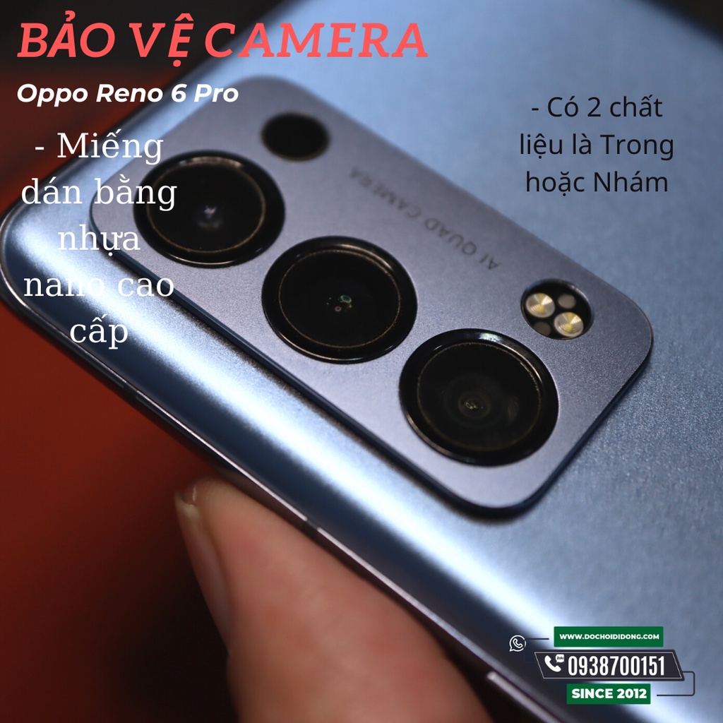 Miếng dán bảo vệ Oppo Reno 6 Pro tăng cường lực chống vỡ nguyên liệu nhựa nano cao cấp
