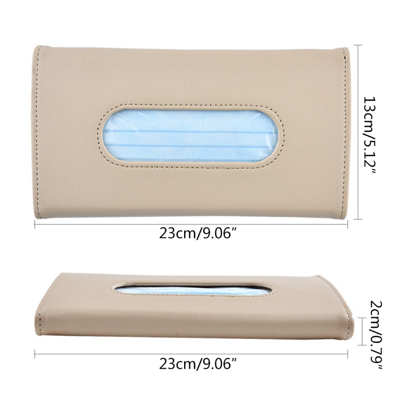 Hộp Đựng Khăn Giấy Bằng Da PU Nhiều Màu Tùy Chọn Tiện Dụng Cho Xe Hơi