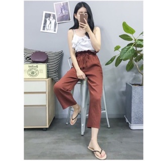 Quần đũi ống rộng dáng lỡ 80cm(cạp chun)